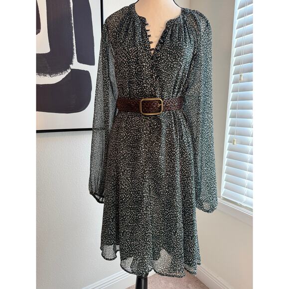 Joie Green Abstract Dot Chiffon Tunic Dress | XXL - Picture 12 of 12